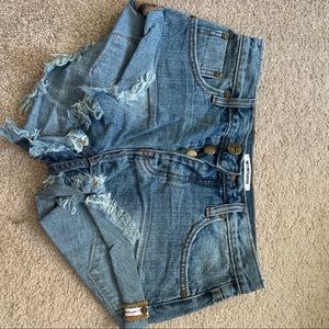 New One Teaspoon Cobaine Bandits Shorts Size 25
